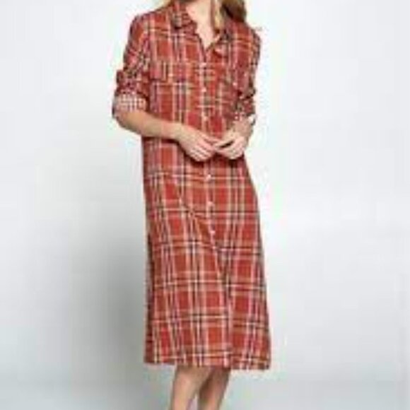 Ellison - Plaid Shirt Dress - Size Small (Oversized) - Picture 2 of 8